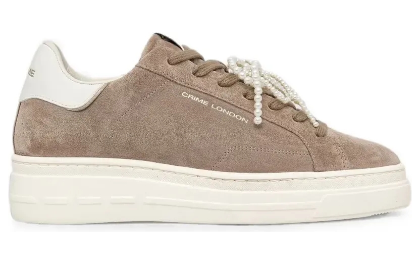 Crime London New Elevate sneakers met platform – Bruin (23750AA9)