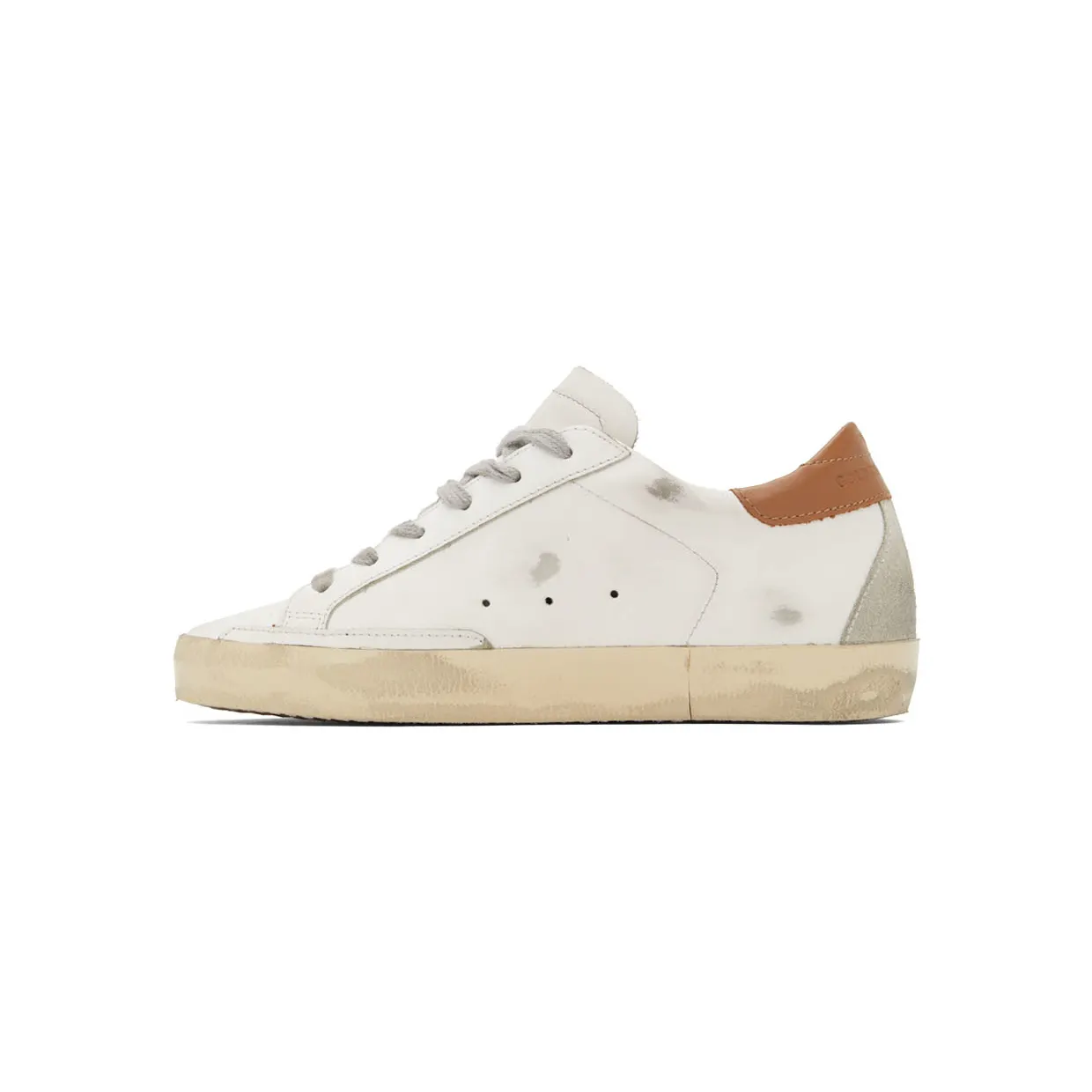 Golden Goose White & Brown Super-Star Sneakers (GMF00102.F002182.10803) (3)