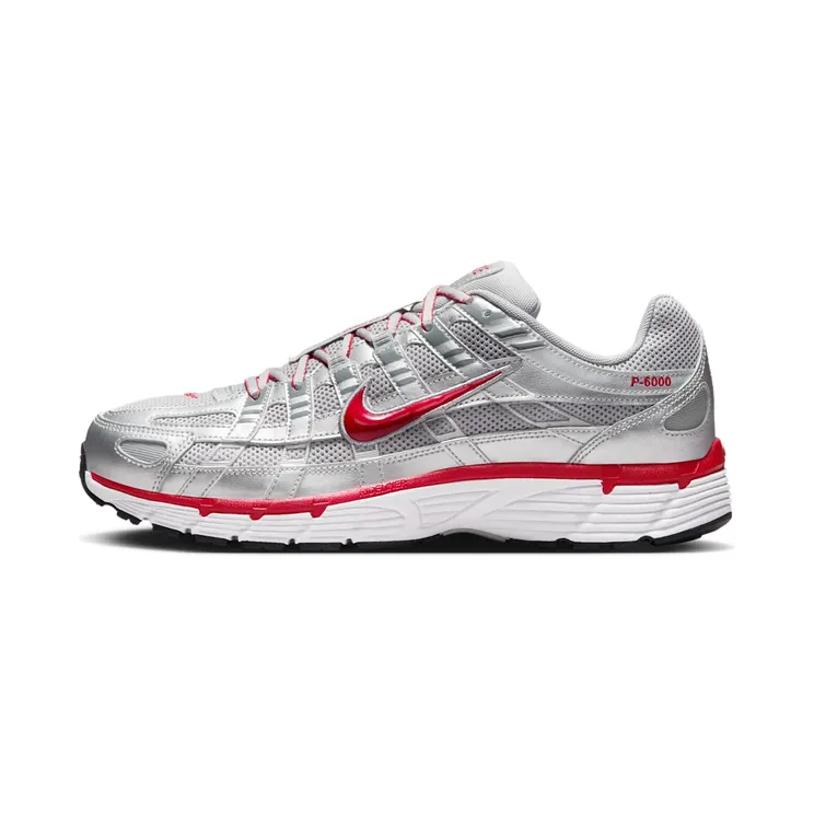 Nike P-6000 “Metallic Silver / Flat Silver / Cool Grey / Gym Red” (CD6404-024)