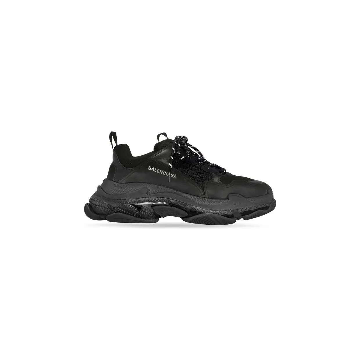 Balenciaga Triple S Clear Sole Black (541624W2FB11000)