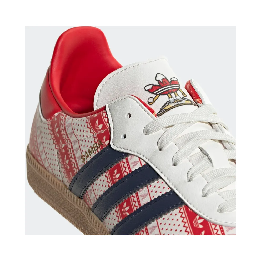 Adidas Samba Vegan Christmas Cloud White / Shadow Navy / Vivid Red (GZ4711)