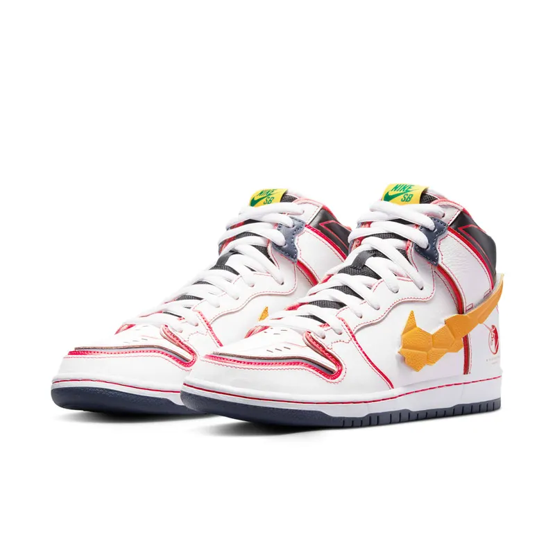 Nike x Gundam Dunk SB High RX-0 Unicorn – “White / Amarillo” (DH7717-100)