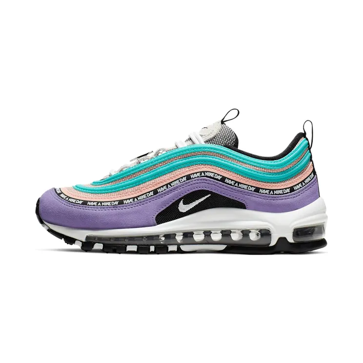 Nike Air Max 97 Have a Nike Day (GS) “Space Purple / Black / Bleached Coral / White” (923288-500)