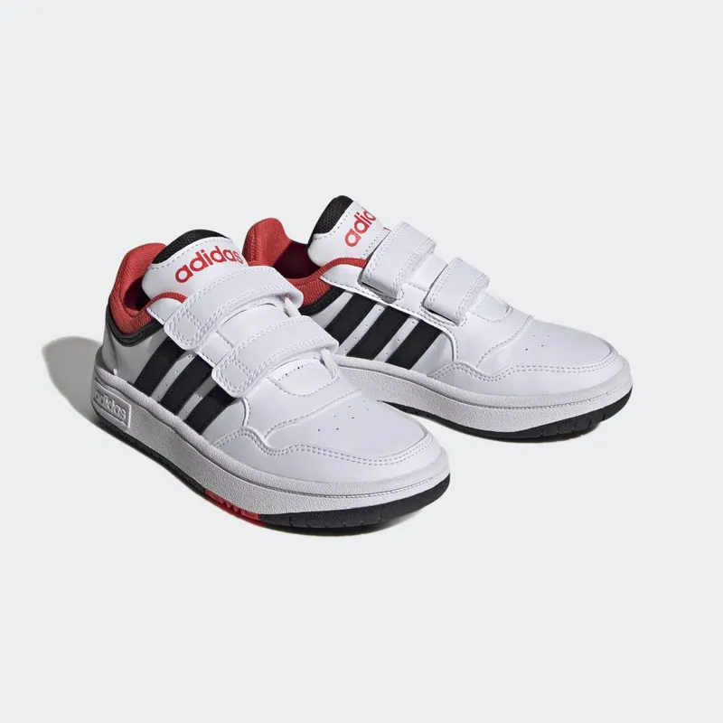 Adidas Hoops Lifestyle Basketball Hook-and-Loop Cloud White / Core Black / Bright Red (H03863)