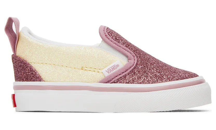 Vans Baby Pink & Off-White Slip-On V Sneakers (VN0A5EFK0FU)