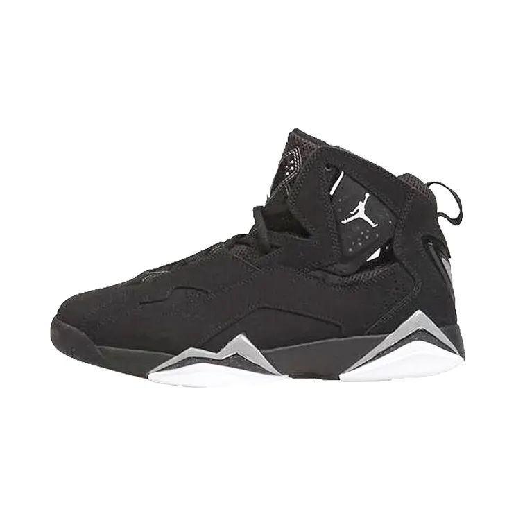 Air Jordan True Flight GS “BLACK/WHITE/METALLIC SILVER” (343795-010)
