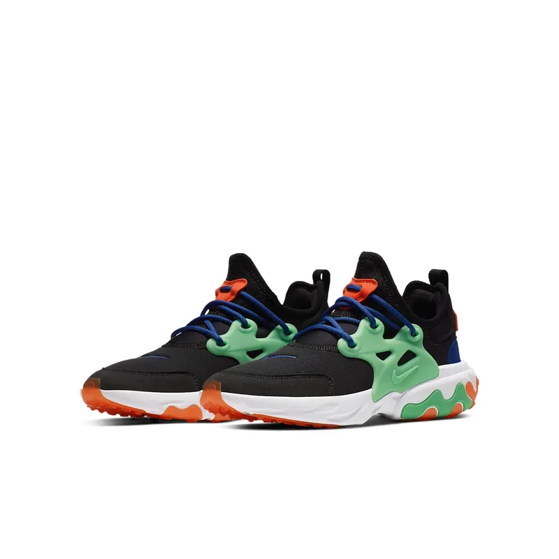 Nike React Presto Black Green Nebula (GS) Black/Deep Royal Blue/Team Orange (BQ4002-006)