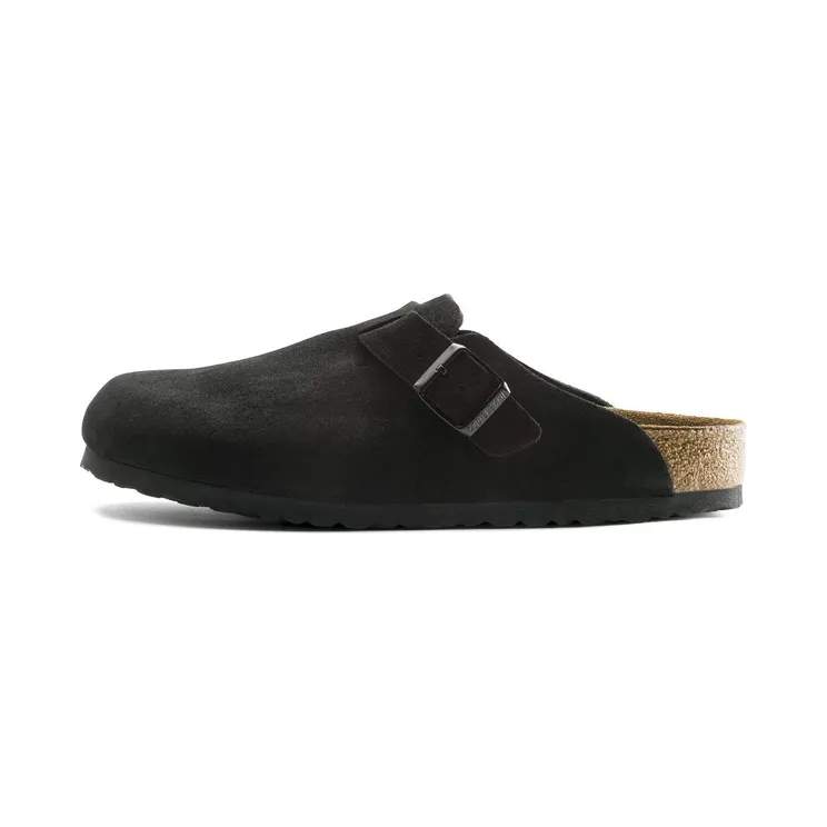 Birkenstock Boston Soft Footbed “Suede Black” (0660473)