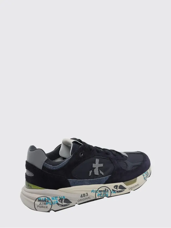 Premiata Mase Suede and Mesh Sneakers Blue 1 (MASE8020) (2)