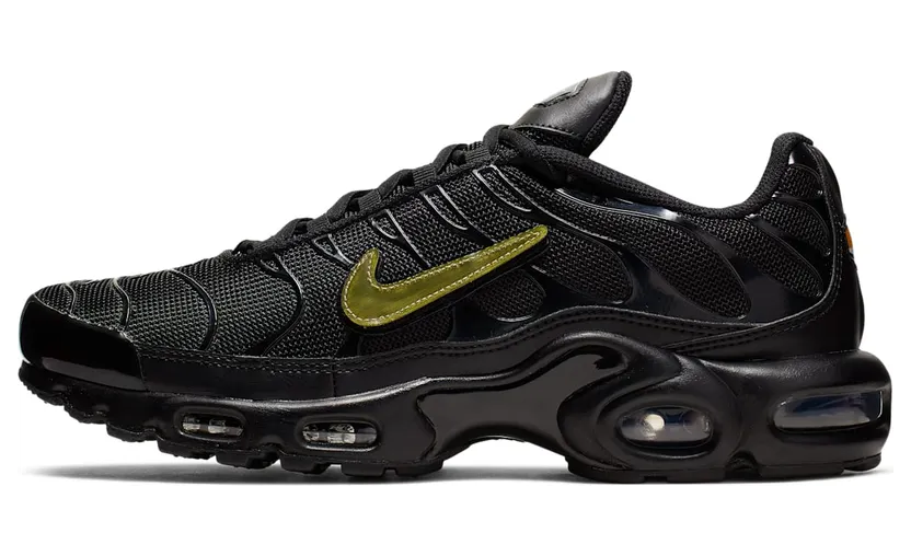 Nike Air Max Plus Removable Swoosh “Black / Volt / Metallic Silver / University Red” (CJ9696-001)