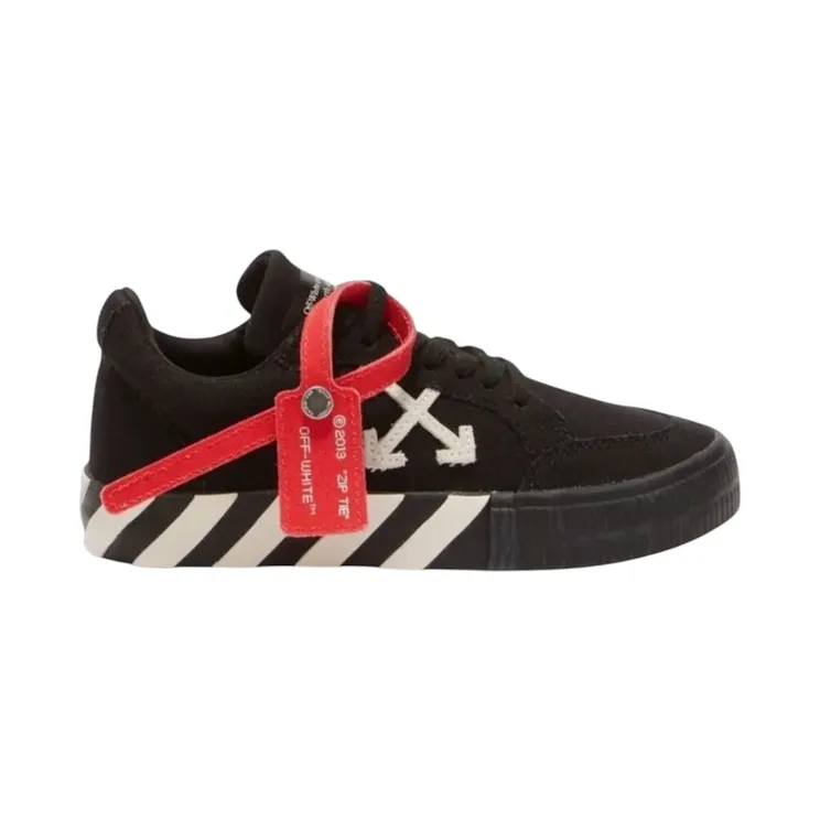 OFF-WHITE Vulcanised Low Canvas Lace Up Black White (OGIA001C99FAB0011001)