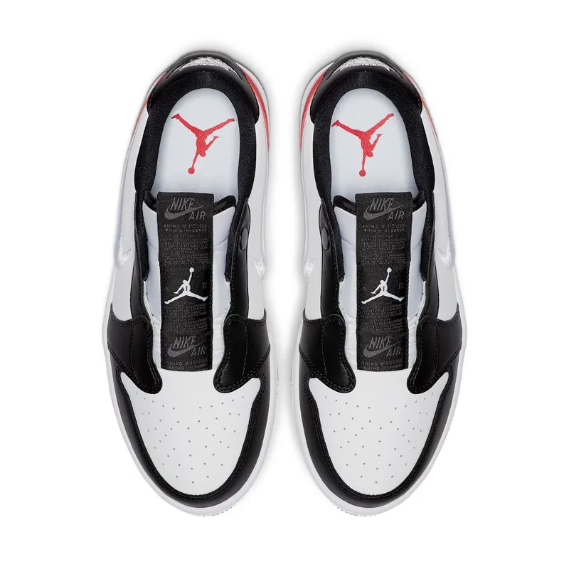 Jordan 1 Retro Low Slip Black Toe (W) White/White-Gym Red-Black (AV3918-102)