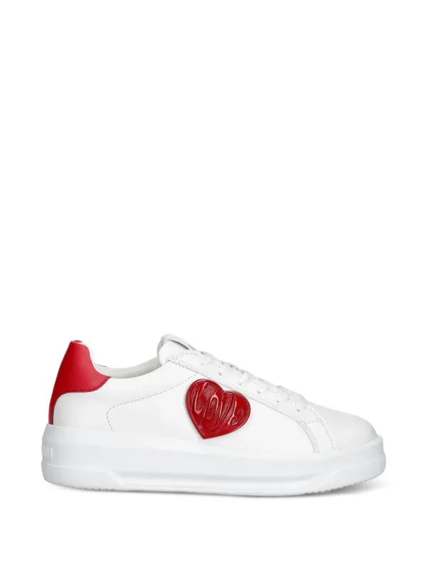 Love Moschino Sneakers mit Herz-Patch – Weiß (JA15235G1PIAQ)
