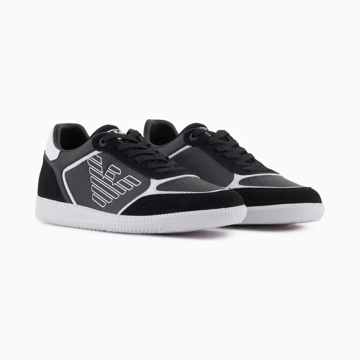 Armani High-Top In Leather And Suede New Heritage Eagle (7X000405-AF19826-MC001) (2)