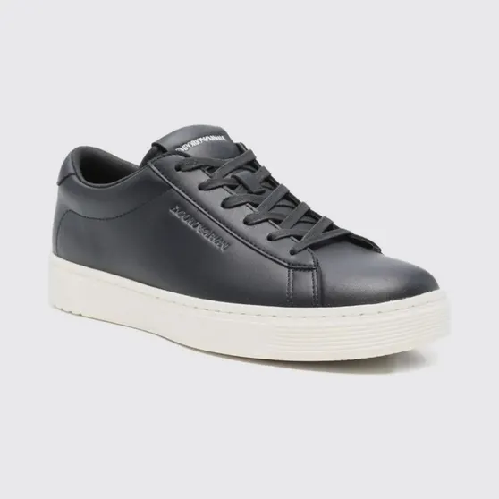 Emporio armani Leather Sneakers Blue (EM004783AF20004U8139)