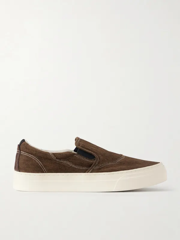 Omni Lister Canvas Slip-On Sneakers Brown (OM02214)
