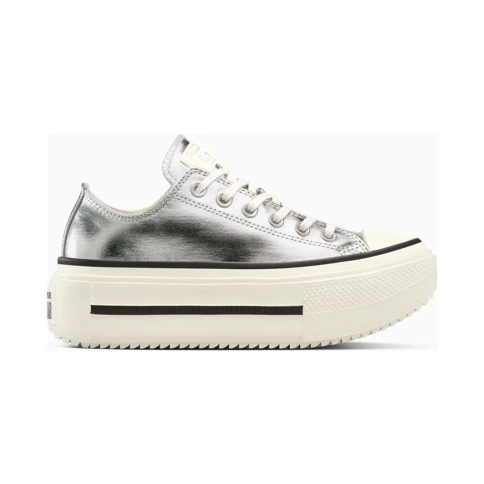 Converse Chuck Taylor All Star Lift Double Stack Platform Metallic Silver Silver/Egret/Black (A16406C)