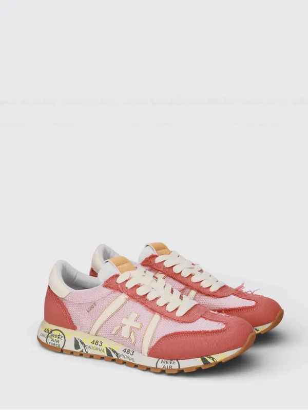 Premiata Lucy Suede and Nylon Sneakers Pink (LUCYD8137)