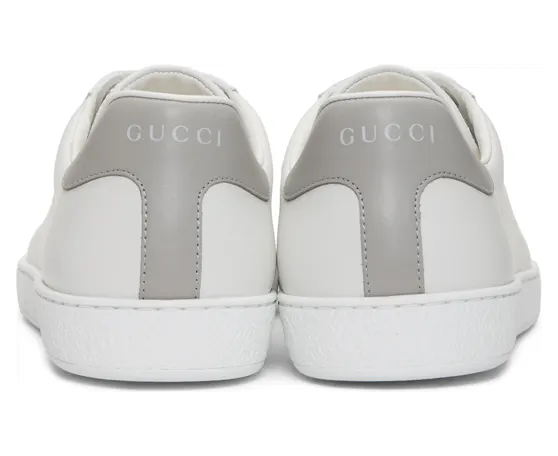 Gucci White & Grey Interlocking G New Ace Sneakers (599147 AYO70) (4)