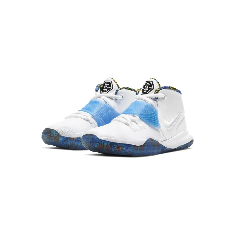 Nike Kyrie 6 White Sapphire Crimson (PS) White/White-Sapphire-Laser Crimson (BQ5600-146)
