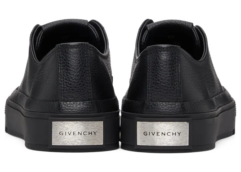 Givenchy Black Leather City Sneakers (BE001NE10R) (4)