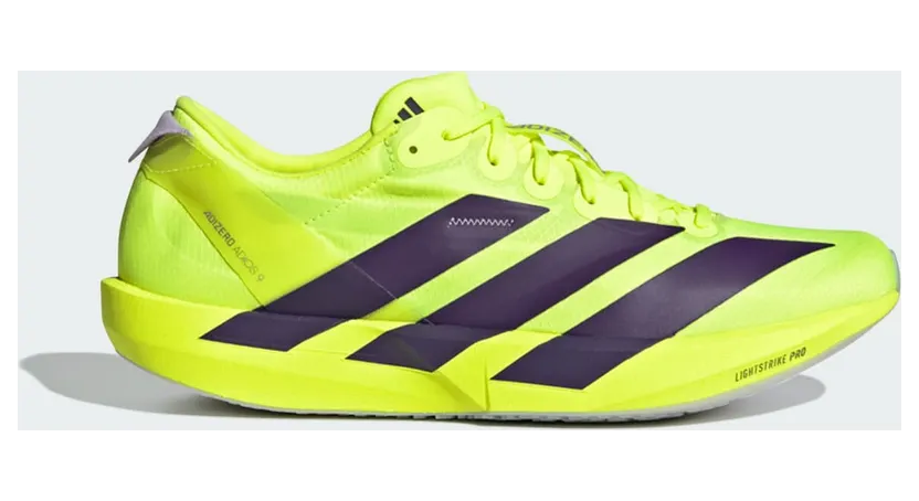 Adidas Adizero Adios 9 Hardloopschoenen Solar Yellow / Aurora Plum / Powder Plum (JQ0776)