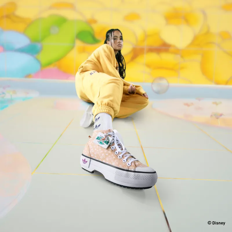 Adidas DISNEY NIZZA TREK W SHOES Cloud White / Legacy Burgundy / Off White (GZ1654)