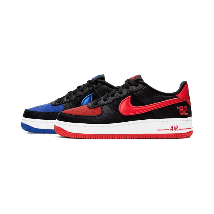 Nike Air Force 1 Low LV8 GS “Black / Chile / Racer Blue” (DH0201-001)