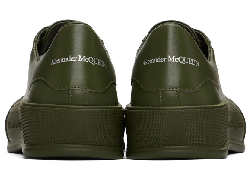 Alexander McQueen Khaki Deck Plimsoll Sneakers (667817WIAGC) (4)