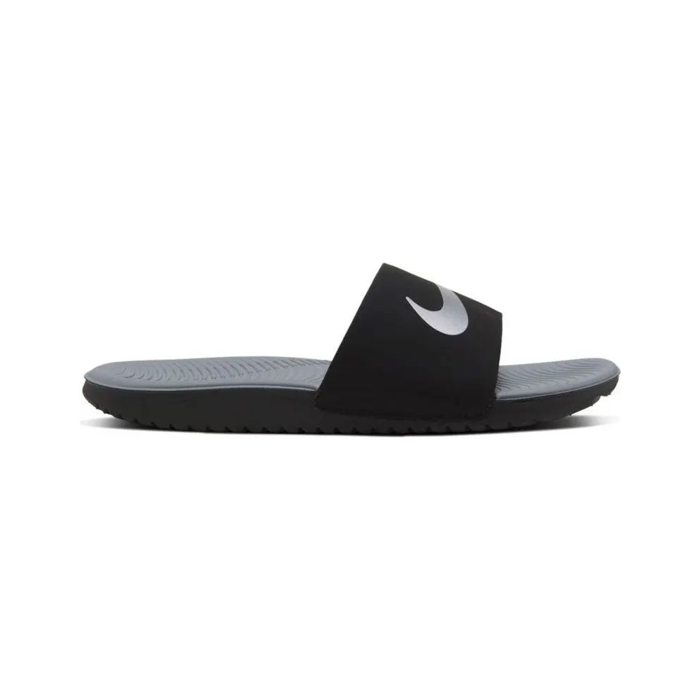 Nike Kawa Slide Black Metallic Silver (GS/PS) (819352-009)