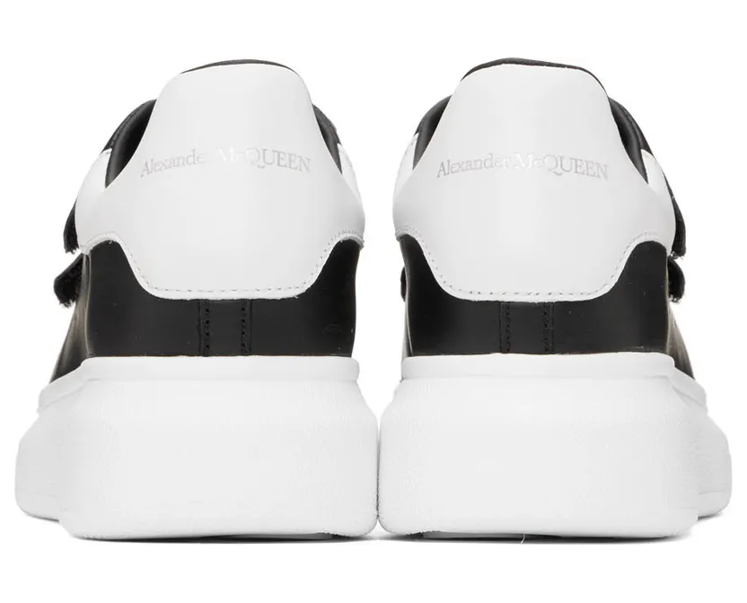 Alexander McQueen Kids Black & White Oversized Velcro Sneakers (687070WHX11) (2)