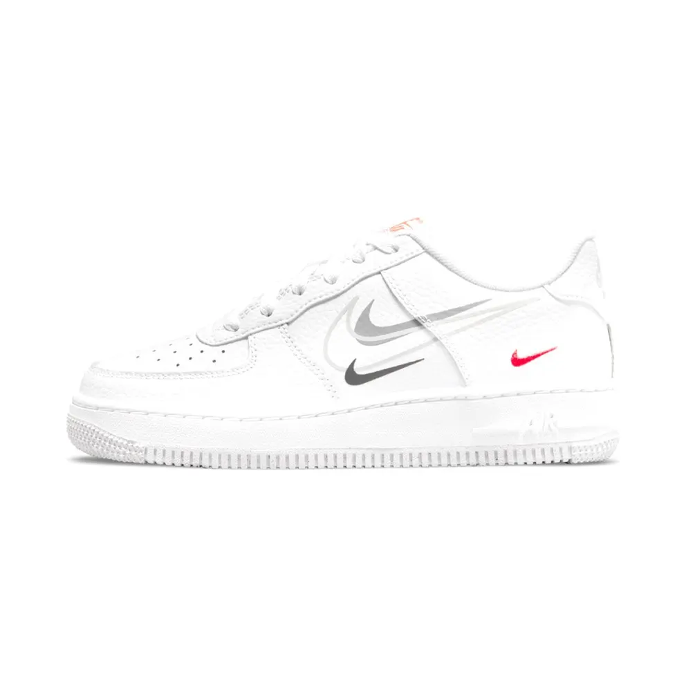 Nike Air Force 1 Low Multi-Swoosh White Particle Grey Photon Dust Bright Crimson (DO6486-100)