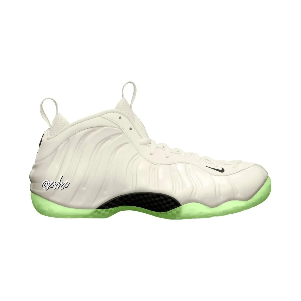 Nike Air Foamposite One “Phantom / Barely Volt” (IZ1476-001): de Foam die oplicht in het donker