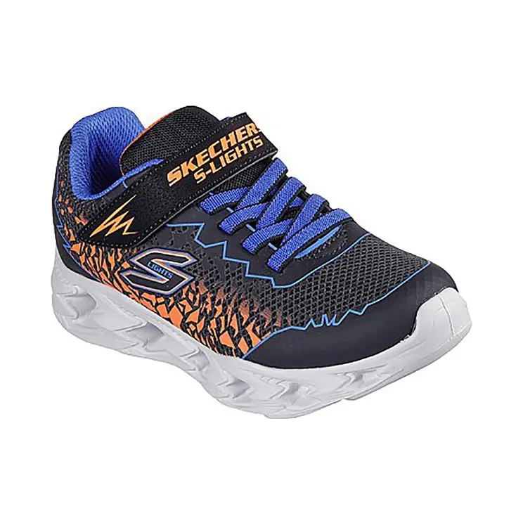 Skechers S Lights: Vortex 2.0 – Zorento “Black / Blue / Orange” (400603LBBOR)
