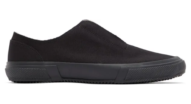 Yohji Yamamoto Black Canvas Gore Slip-On Sneakers (HD-E01-060)