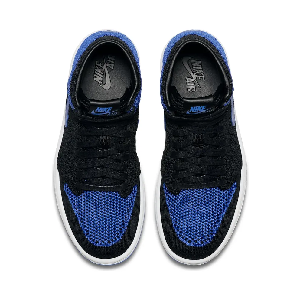 Jordan 1 Retro High Flyknit Royal (GS) Black/Game Royal-White (919702-006)