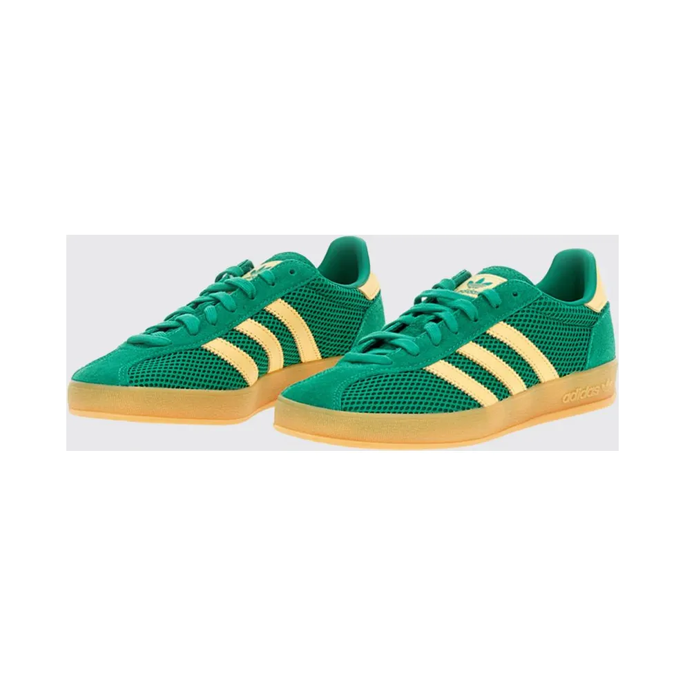 Adidas Originals Gazelle Indoor Mesh and Suede Sneakers Green (IH9628)