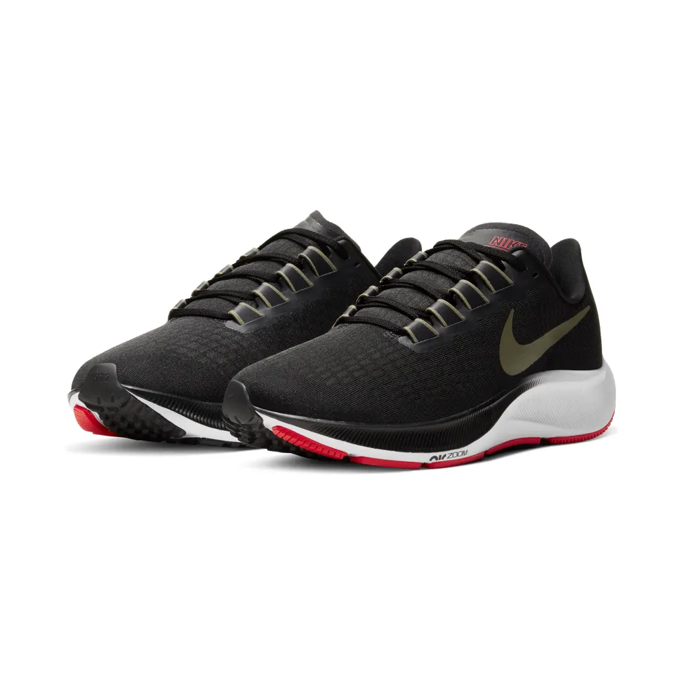 Nike Air Zoom Pegasus 37 Black Olive Aura Black/Olive Aura-Laser Crimson-Medium Olive (BQ9646-004)