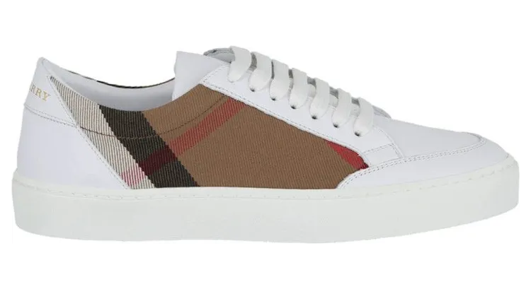Burberry House Check Low-Top Sneaker White Brown (4040055 10002)