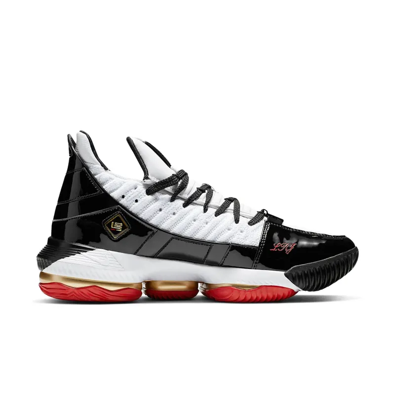 Nike LeBron 16 Remix White/Black-Metallic Gold-Varsity Crimson (CD2451-101)