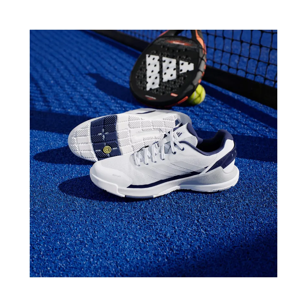 Adidas Crazyquick Padel Cloud White / Silver Metallic / Dark Blue (JR2127)