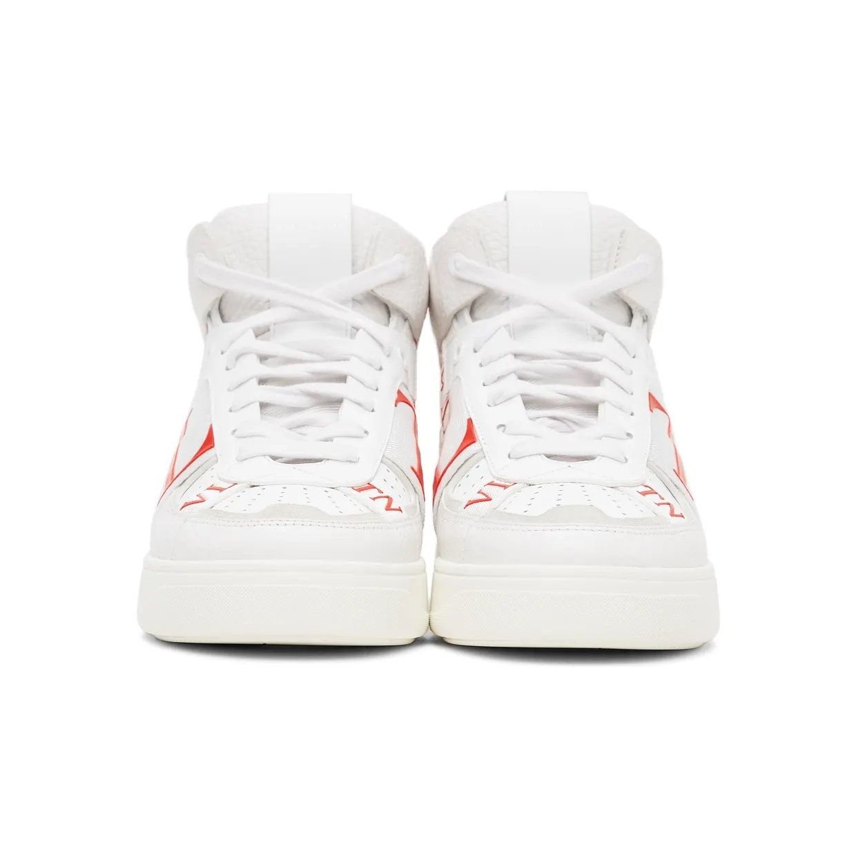Valentino Garavani White & Red ‘VL7N’ High-Top Sneakers (WY2S0E03WRQ) (2)
