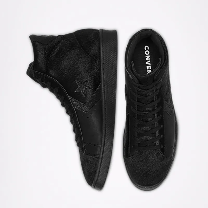 Converse Pro Leather ‘Black Pony Hair’ Black/Black/Black (165751C)