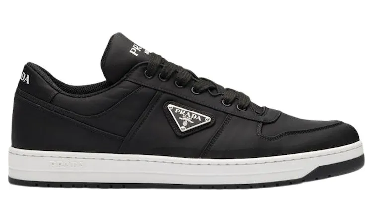 Prada Re-Nylon Gabardine Low Top Sneakers Black Black White