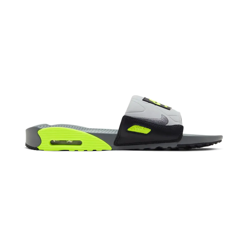 Nike Air Max 90 Slide Smoke Grey Volt Black Smoke Grey/Volt-Black-Smoke Grey (BQ4635-001)