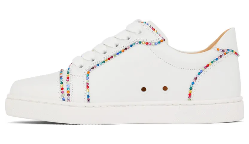 Christian Louboutin White Bordo Strass Sneakers (1220750) (3)