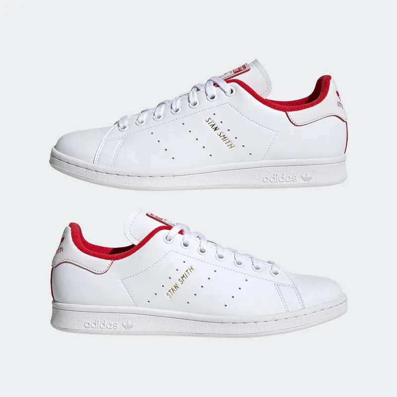 Adidas Stan Smith Cloud White / Scarlet / Gold Metallic (GX4463)