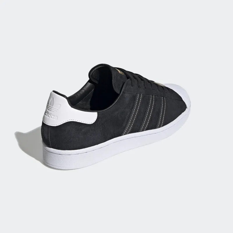 adidas Superstar Black Suede White Core Black/Core Black/Gold Metallic (EH1543)