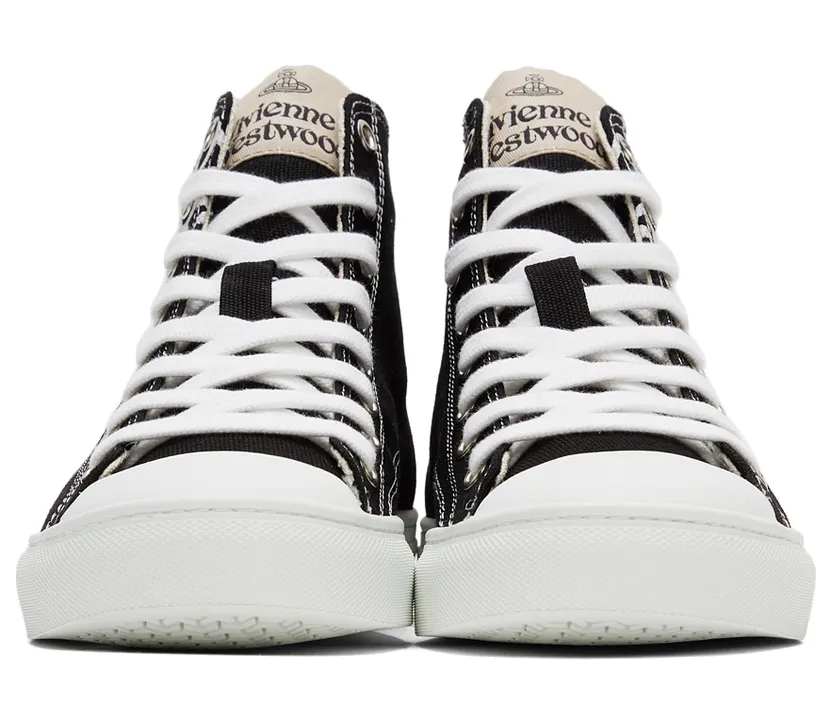 Vivienne Westwood Black Plimsoll High Sneakers (75010001M-W0004-) (2)