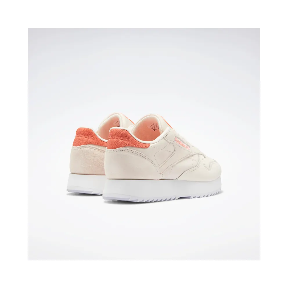 Reebok CL LTHR RIPPLE Ceramic Pink / Twisted Coral / White